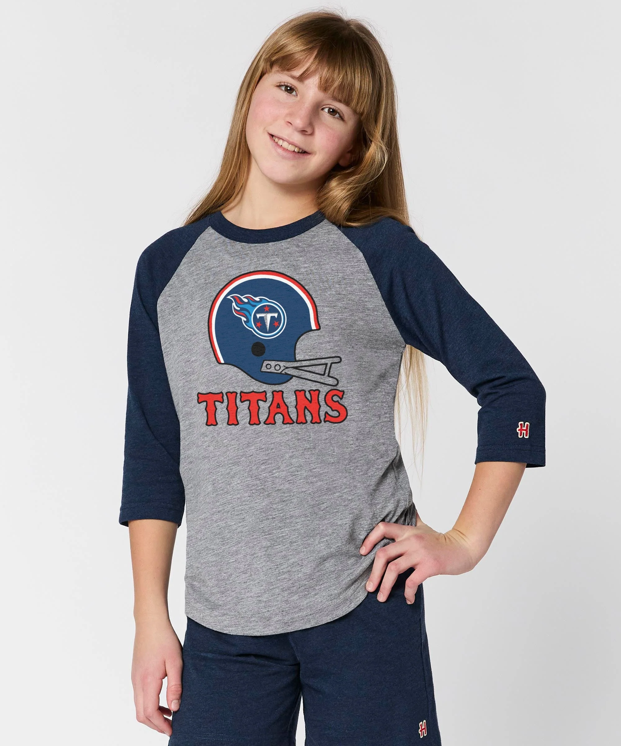 Youth Tennessee Titans Big Helmet Raglan - Image 3