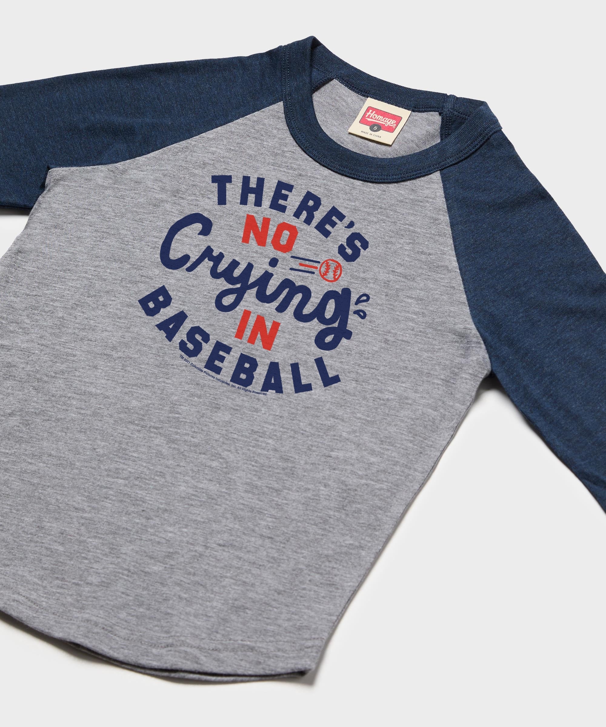 Youth There's No Crying In Baseball Raglan - Image 2