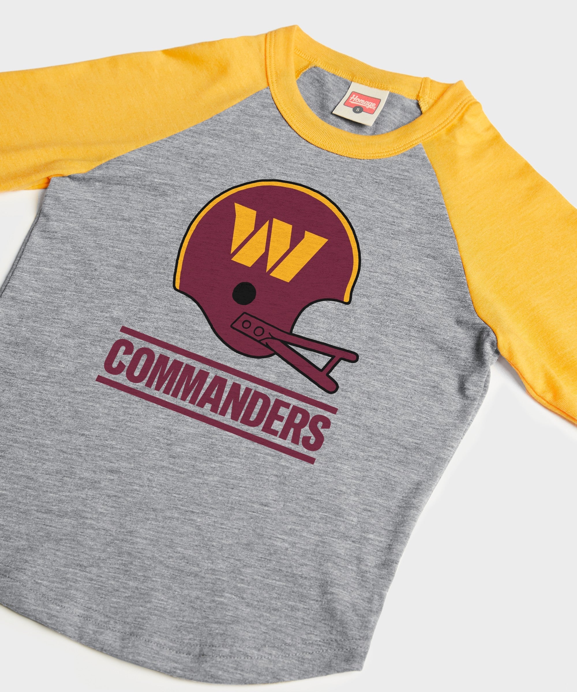 Youth Washington Commanders Big Helmet Raglan - Image 2